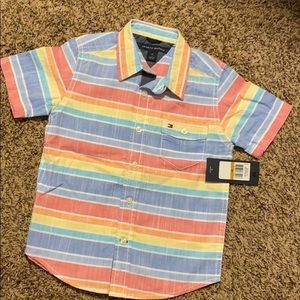 NWT Tommy Hilfiger Boys SS Button Down 3T